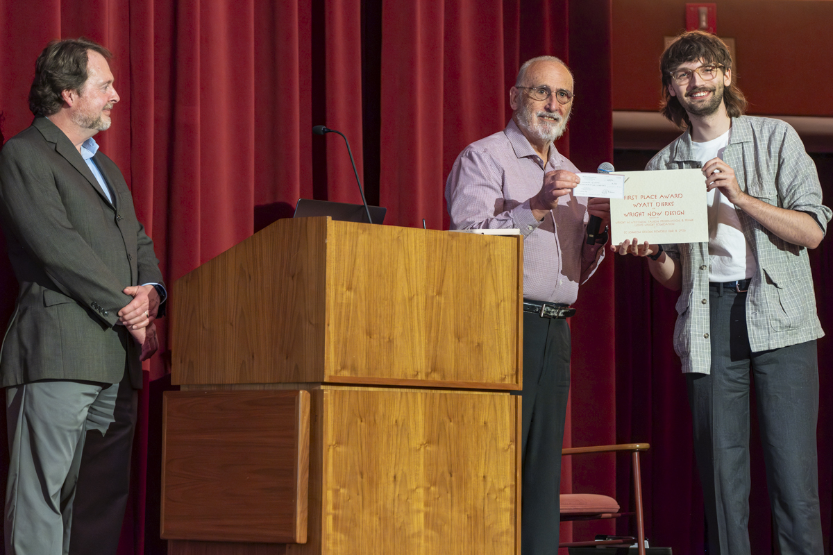 Ken Dahlin and Henry St. Maurice Present Award to Wyatt Dierks